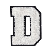 Load image into Gallery viewer, Letter Varsity Alphabets A to Z White Chenille & Black Felt 2.5 Inch