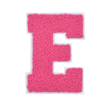Load image into Gallery viewer, Letter Varsity Alphabets A-Z Candy Pink Chenille & White Felt 2.5 Inch