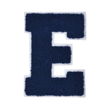Load image into Gallery viewer, NAVY BLUE Letter Varsity Alphabets A to Z Navy Blue Chenille & White Felt 6 Inch