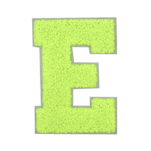 Load image into Gallery viewer, Letter Varsity Alphabets A to Z Neon Lime Chenille & White Felt 2.5 Inch
