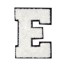 Load image into Gallery viewer, Letter Varsity Alphabets A to Z White Chenille & Black Felt 4 Inch