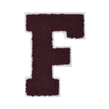 Load image into Gallery viewer, Letter Varsity Alphabets A to Z Burgundy Chenille & White Felt  6 Inch