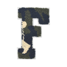 Load image into Gallery viewer, Letter Varsity Alphabets A to Z Camo Chenille & White Felt 6 Inch