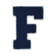 Load image into Gallery viewer, NAVY BLUE Letter Varsity Alphabets A to Z Navy Blue Chenille & White Felt 6 Inch