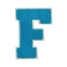 Load image into Gallery viewer, Letter Varsity Alphabets A to Z Teal Blue Chenille & White Felt 2.5 Inch
