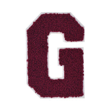 Load image into Gallery viewer, Letter Varsity Alphabets A to Z Burgundy Chenille & White Felt 8 Inch
