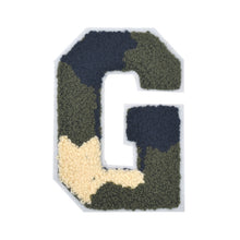 Load image into Gallery viewer, Letter Varsity Alphabets A to Z Camo Chenille & White Felt 6 Inch