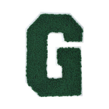 Load image into Gallery viewer, Letter Varsity Alphabets A to Z Hunter Green Chenille & White Felt 4 Inch