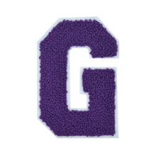 Load image into Gallery viewer, Letter Varsity Alphabets A to Z Purple Chenille & White Felt 2.5 Inch