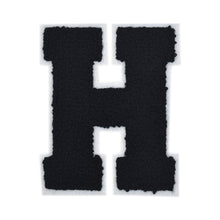 Load image into Gallery viewer, Letter Varsity Alphabets A to Z Black Chenille & White Felt 4 Inch