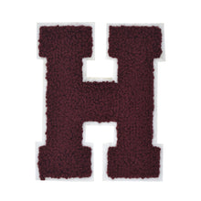 Load image into Gallery viewer, Letter Varsity Alphabets A to Z Burgundy Chenille & White Felt 2.5 Inch