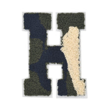 Load image into Gallery viewer, Letter Varsity Alphabets A to Z Camo Chenille & White Felt 2.5 Inch