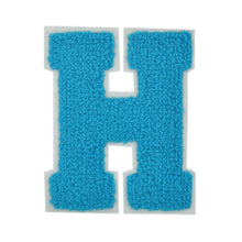 Load image into Gallery viewer, Letter Varsity Alphabets A to Z Teal Blue Chenille & White Felt 2.5 Inch