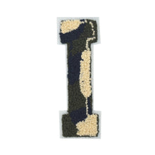 Load image into Gallery viewer, Letter Varsity Alphabets A to Z Camo Chenille & White Felt  4 Inch