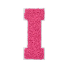 Load image into Gallery viewer, Letter Varsity Alphabets A-Z Candy Pink Chenille & white Felt 4 Inch