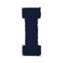 Load image into Gallery viewer, NAVY BLUE Letter Varsity Alphabets A to Z Navy Blue Chenille & White Felt 6 Inch