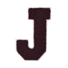 Load image into Gallery viewer, Letter Varsity Alphabets A to Z Burgundy Chenille & White Felt  4 Inch