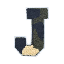 Load image into Gallery viewer, Letter Varsity Alphabets A to Z Camo Chenille & White Felt 6 Inch