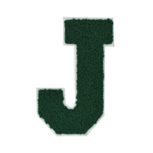 Load image into Gallery viewer, Letter Varsity Alphabets A to Z Hunter Green Chenille & White Felt 6 Inch
