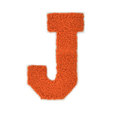 Load image into Gallery viewer, ORANGE Letter Varsity Alphabets A to Z Orange Chenille & White Felt 2.5 Inch