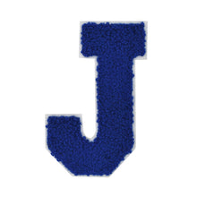 Load image into Gallery viewer, Letter Varsity Alphabets A to Z Royal Blue Chenille & White Felt 8 Inch