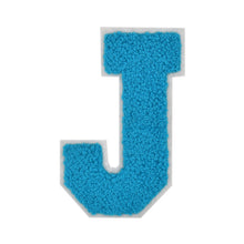 Load image into Gallery viewer, Letter Varsity Alphabets A to Z Teal Blue Chenille & White Felt 2.5 Inch