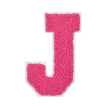 Load image into Gallery viewer, Letter Varsity Alphabets A-Z Candy Pink Chenille & white Felt 4 Inch