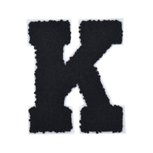 Load image into Gallery viewer, Letter Varsity Alphabets A to Z Black Chenille & White Felt 4 Inch