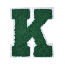 Load image into Gallery viewer, Letter Varsity Alphabets A to Z Hunter Green Chenille & White Felt 8 Inch