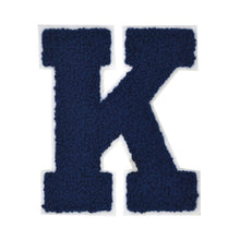 Load image into Gallery viewer, NAVY BLUE Letter Varsity Alphabets A to Z Navy Blue Chenille & White Felt 8 Inch