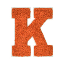 Load image into Gallery viewer, ORANGE Letter Varsity Alphabets A to Z Orange Chenille & White Felt 4 Inch