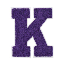 Load image into Gallery viewer, Letter Varsity Alphabets A to Z Purple Chenille & White Felt 2.5 Inch