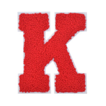 Load image into Gallery viewer, Letter Varsity Alphabets A to Z Red Chenille & White Felt 6 Inch