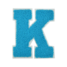 Load image into Gallery viewer, Letter Varsity Alphabets A to Z Teal Blue Chenille & White Felt 2.5 Inch