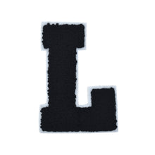 Load image into Gallery viewer, Letter Varsity Alphabets A to Z Black Chenille & White Felt 4 Inch