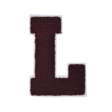 Load image into Gallery viewer, Letter Varsity Alphabets A to Z Burgundy Chenille & White Felt  6 Inch