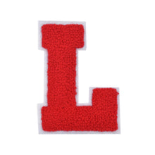 Load image into Gallery viewer, Letter Varsity Alphabets A to Z Red Chenille & White Felt 2.5 Inch
