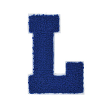Load image into Gallery viewer, Letter Varsity Alphabets A to Z Royal Blue Chenille & White Felt 6 Inch