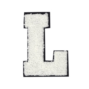 Letter Varsity Alphabets A to Z White Black 4 Inch