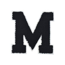 Load image into Gallery viewer, Letter Varsity Alphabets A to Z Black Chenille & White Felt 8 Inch