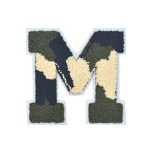 Load image into Gallery viewer, Letter Varsity Alphabets A to Z Camo Chenille & White Felt 6 Inch