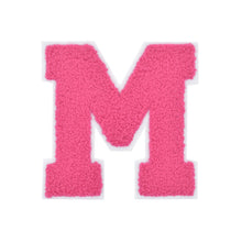 Load image into Gallery viewer, Letter Varsity Alphabets A-Z Candy Pink Chenille & White Felt 2.5 Inch