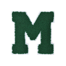 Load image into Gallery viewer, Letter Varsity Alphabets A to Z Hunter Green Chenille & White Felt 4 Inch