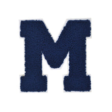 Load image into Gallery viewer, NAVY BLUE Letter Varsity Alphabets A to Z Navy Blue Chenille & White Felt 6 Inch