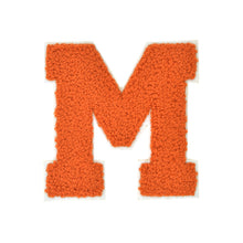 Load image into Gallery viewer, ORANGE Letter Varsity Alphabets A to Z Orange Chenille & White Felt 4 Inch