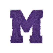 Load image into Gallery viewer, Letter Varsity Alphabets A to Z Purple Chenille & White Felt 2.5 Inch