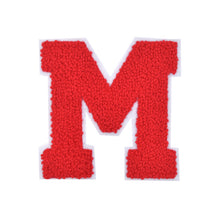 Load image into Gallery viewer, Letter Varsity Alphabets A to Z Red Chenille & White Felt 4 Inch