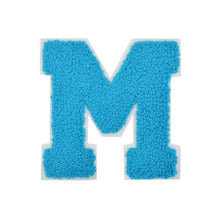 Load image into Gallery viewer, Letter Varsity Alphabets A to Z Teal Blue Chenille & White Felt 2.5 Inch
