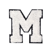 Load image into Gallery viewer, Letter Varsity Alphabets A to Z White Chenille & Black Felt 2.5 Inch