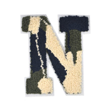 Load image into Gallery viewer, Letter Varsity Alphabets A to Z Camo Chenille & White Felt 6 Inch